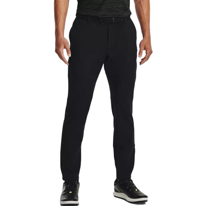 Under Armour Drive Chill Solid Breathable Golf Tapered Knit Pants Men Pants Black 1369999-001