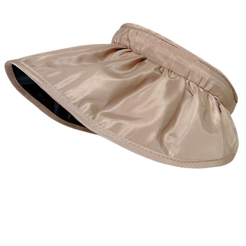 

Летняя женская солнцезащитная шляпа с полым верхом для затенения лица, пляжная шляпа от солнца, велосипедная шляпа-ракушка one size