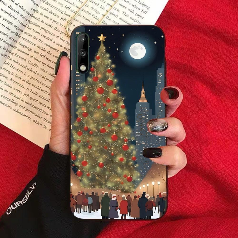 

Christmas Cartoon New Year Phone Case For Huawei Honor 10 lite 9 20 7A 9X 30 50 60 70 pro plus Soft Silicone Cover Huawei Honor 50