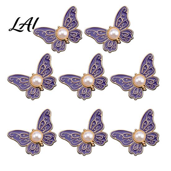 Butterfly Shape Button Pin Waist Tightener Pins No-Sew Pants Tighteners Removable Jeans Reducer Pins for Loose Skirts Dresses Stylish