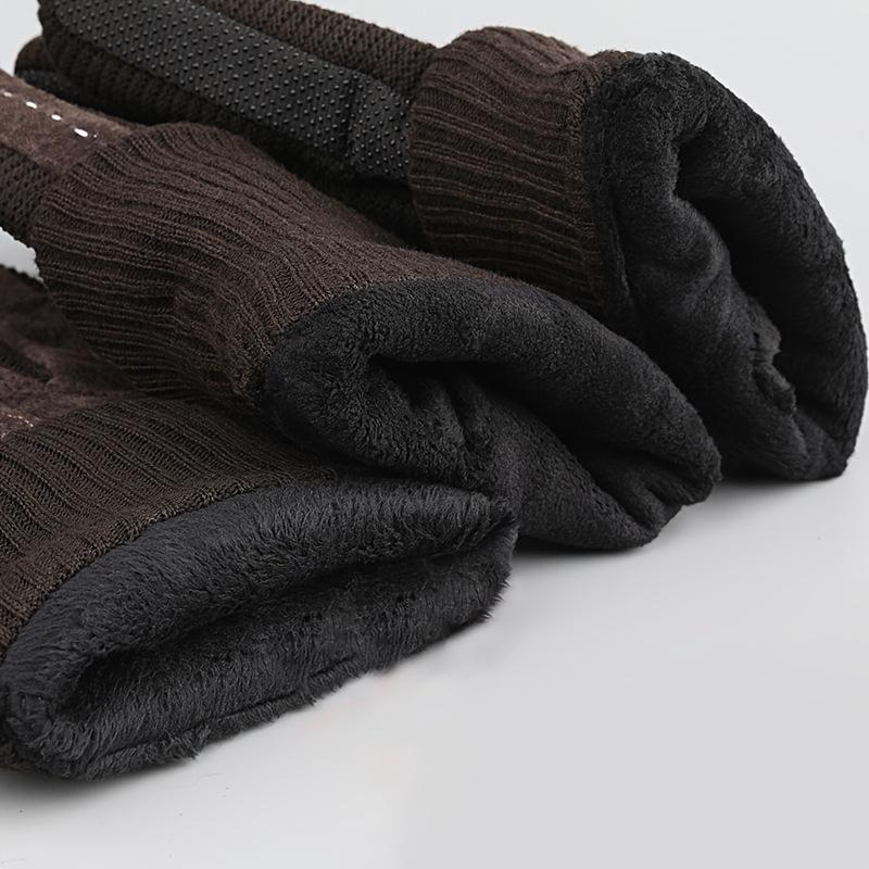 1pair Men's Winter Warm Leather Gloves, Cycling Gloves, Driving Gloves, Non-slip Outdoor Gloves, Ideal Choice for Gifts