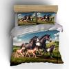 Running Horses Nature Decor Set Soft Comfortable Duvet Cover Bedding Set Included 1*Duvet Cover & 2*Pillowcases, Gift