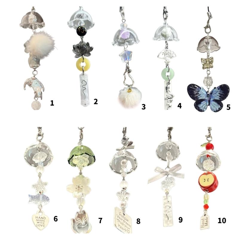 Unique Designs Beaded Phone Charm Stylish Handmade Phone Cord Phone Lanyard Charm For Commuting And Social Event