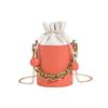 Chic Casual Womens Bucket Bag Stylish Chain Strap Shoulder Bag Versatile Color Options