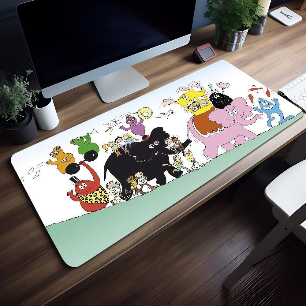 Cartoon Mouse BBarbapapa Pad MousePad Nonslip Lockedge Office Student Gaming Thickened Large Writing Pad Funny Cushion