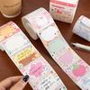 256 Pcs/box Cartoon Cute Pull Out Convenience Sticker For Puppies Tearable Adhesive Sticker Student Roll Sticker Message Sticker