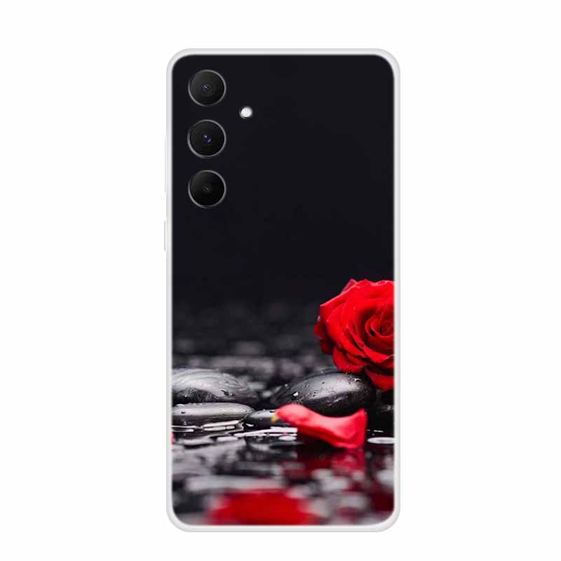 Colour Floral Phone Case for Samsung A05 A15 Clear Soft Case Silicone TPU Cover for Samsung Galaxy A25 A35 A55 Protective Funda