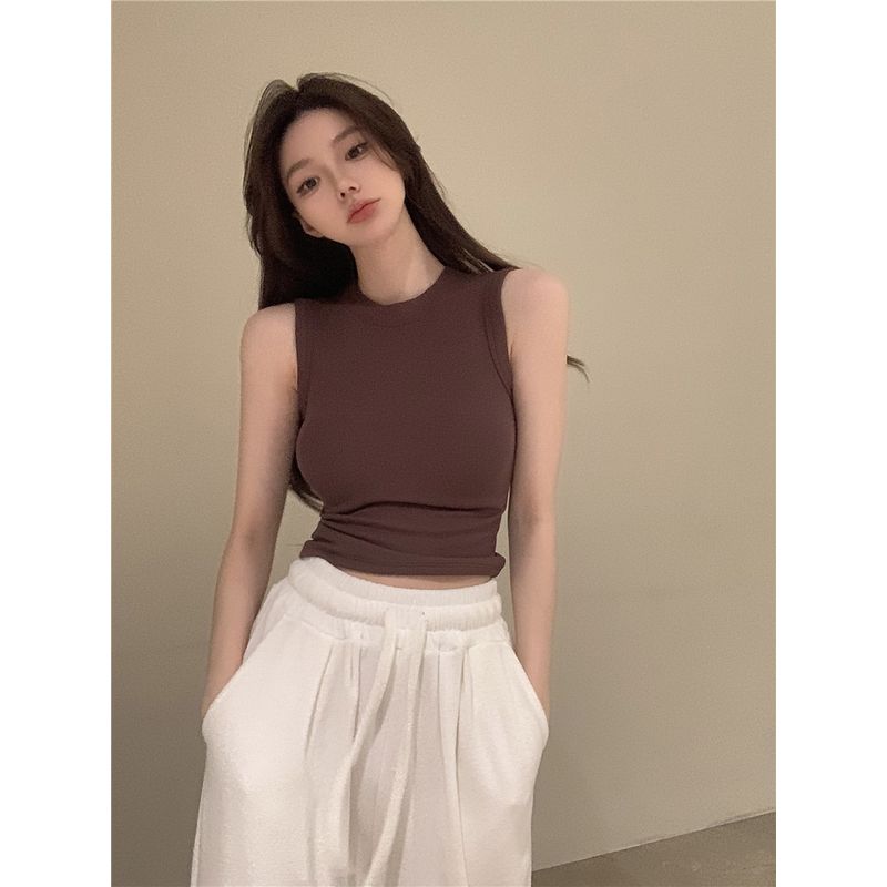 Beauty Back Sexy Slim Fit Black Primer Top Vest