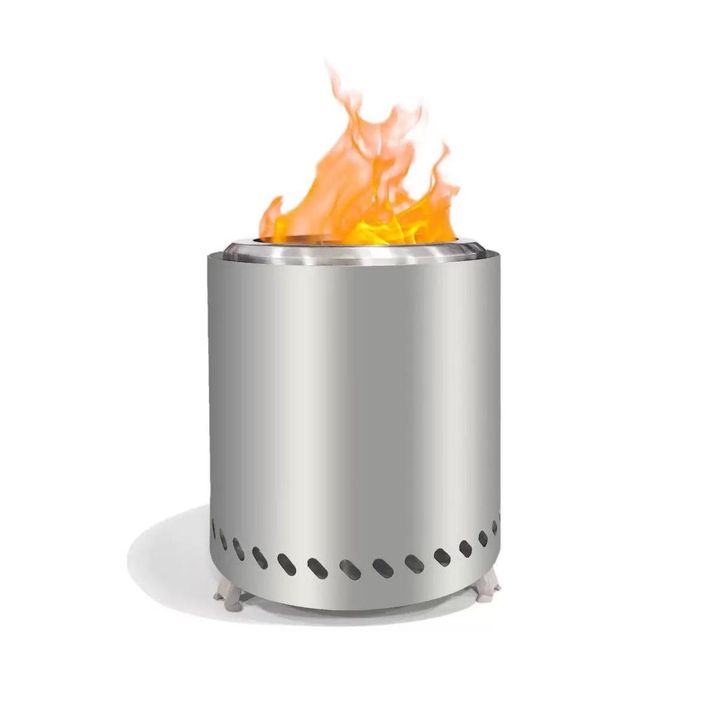 Stainless Steel Portable Smokeless Wood Stove with Legs for Camping & Outdoor Bonfires
