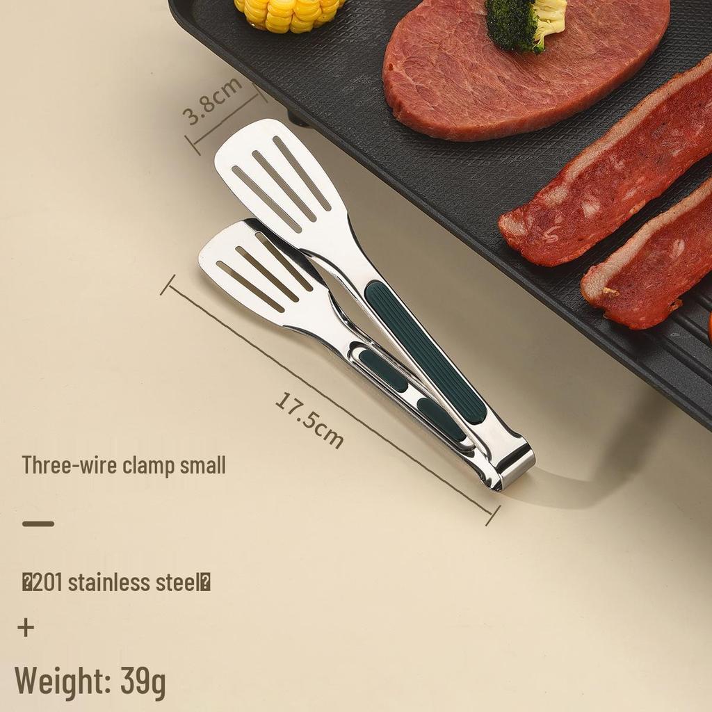304 Stainless Steel Korean BBQ Tongs - Bread & Steak Buffet Tongs for Outdoor Cooking
