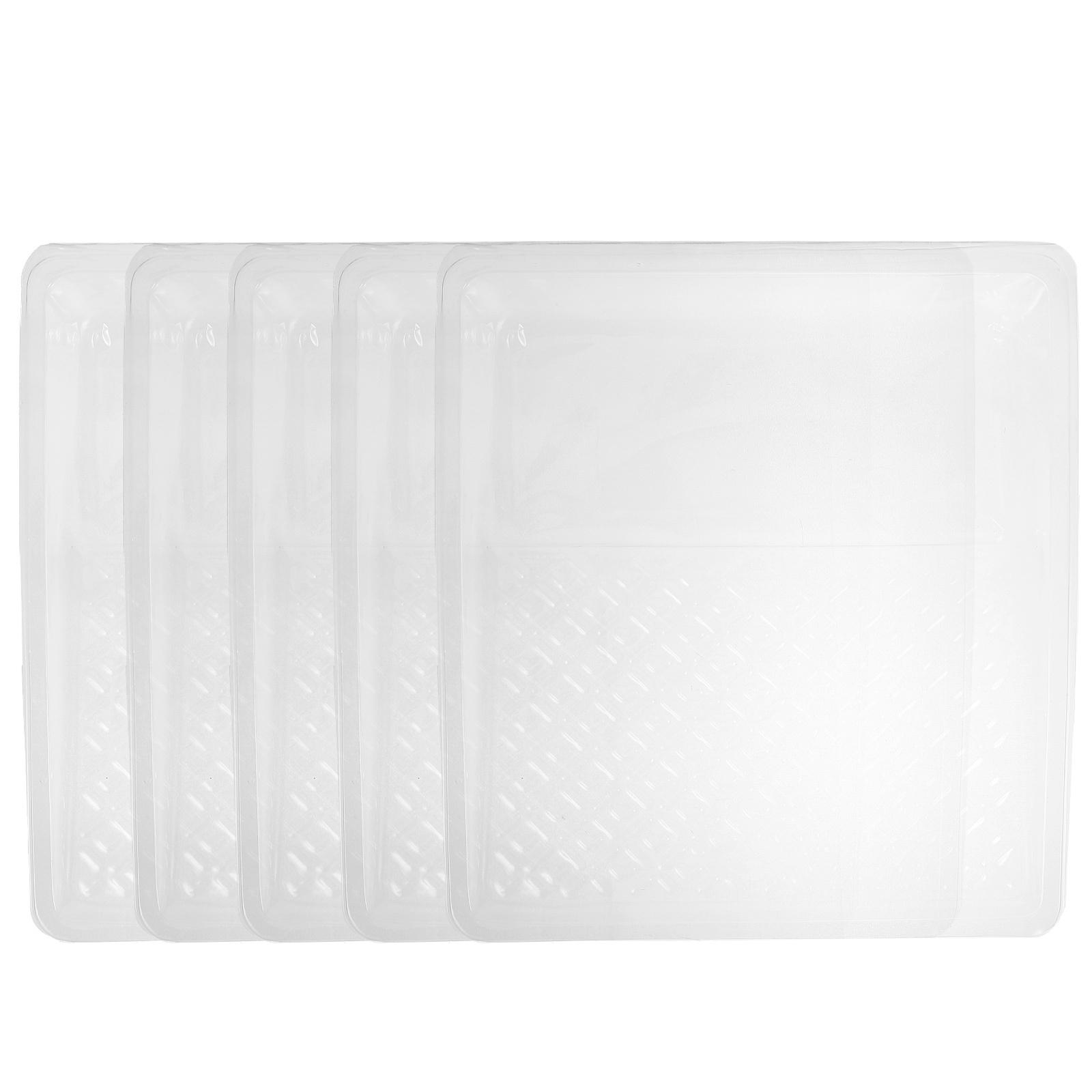 

5Pcs Paint Tray Liners Transparent Plastic Disposable Paint Roller Tray Liners Clear Liner for Easy Painting Home Use 33x25cm