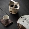 Japanese retro tea heater, ceramic candle heating frame, three in one essential oil incense burner, Kung Fu tea oven