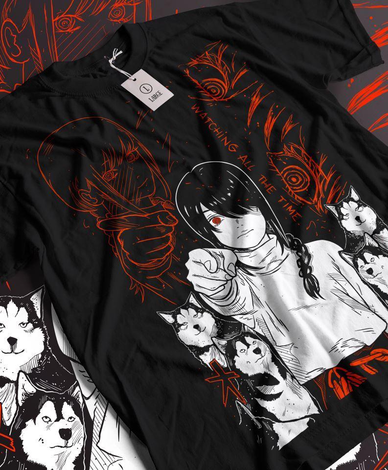 

Футболка Nayuta Chainsaw Man Дэнджи Макима Дэнджи Аниме Манга Черная Футболка Все Размеры 4XL