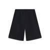 Li-Ning Sports Fashion Series Letter Print Mid-Waist Drawstring Straight Shorts Men Bottoms Black AKST599-4