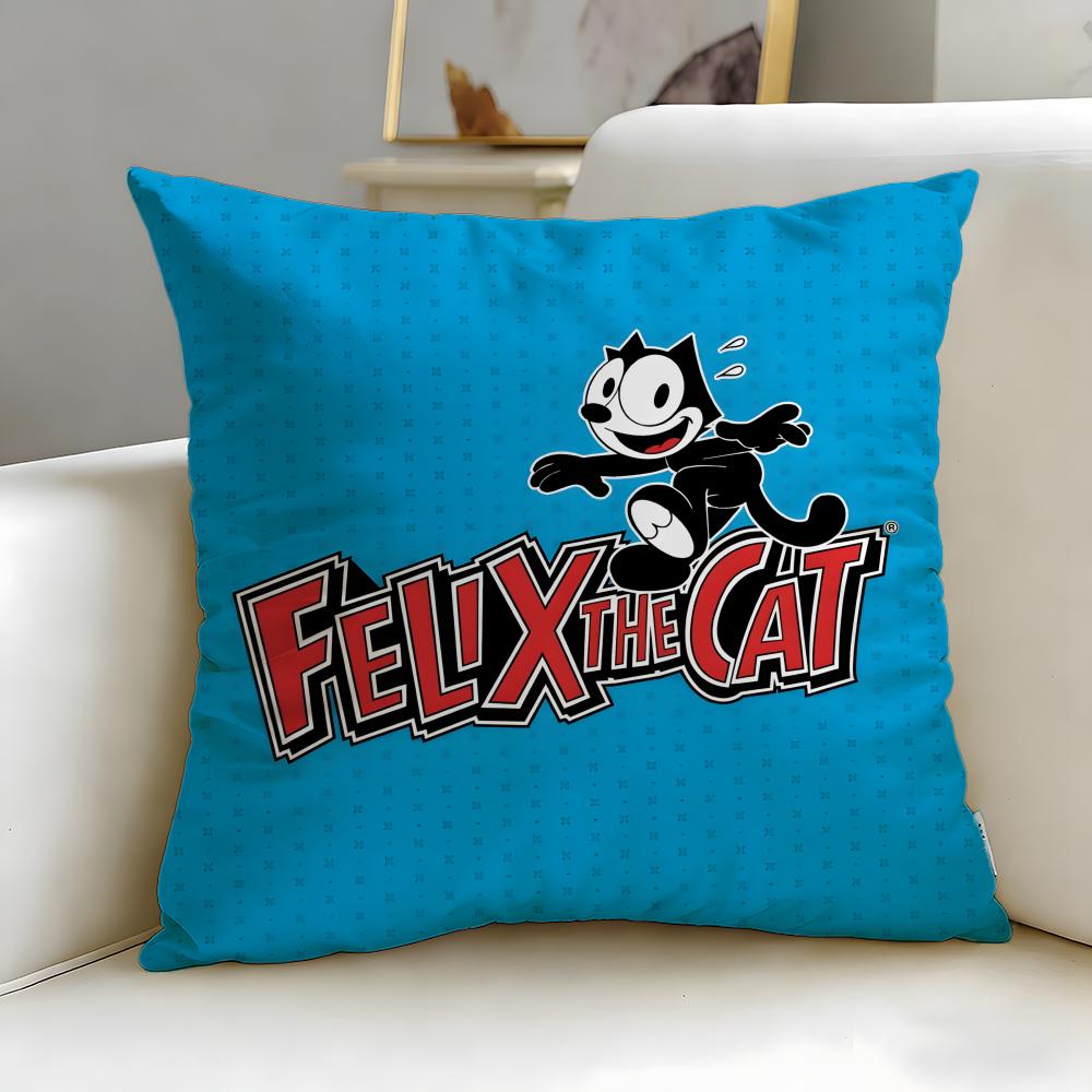 Federa Cuscino Classica Cartone Animato Felix Il Gatto Morbida e Facile da Lavare – Versatile Per Divano, Letto, Viaggio E Ufficio