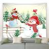 Christmas Cartoon Snowman Snowing Tapestry Living Room Sofa Home Decoration Christmas Gift