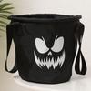 Halloween Candy Basket with LED Light Large Capacity Handle Design Pumpkin Shaped Candy Treat Bags Party Decoration