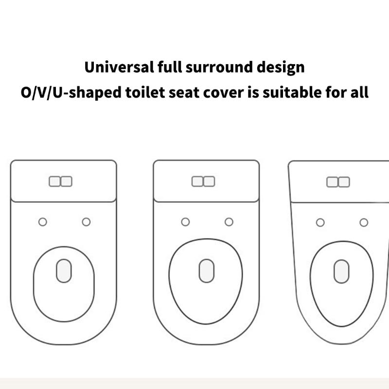 Pack Of 10 Thick Toilet Lid Cover For Home Bathroom NonSlip Design Quick Cleaning Toilet Seat Cover for Family Household