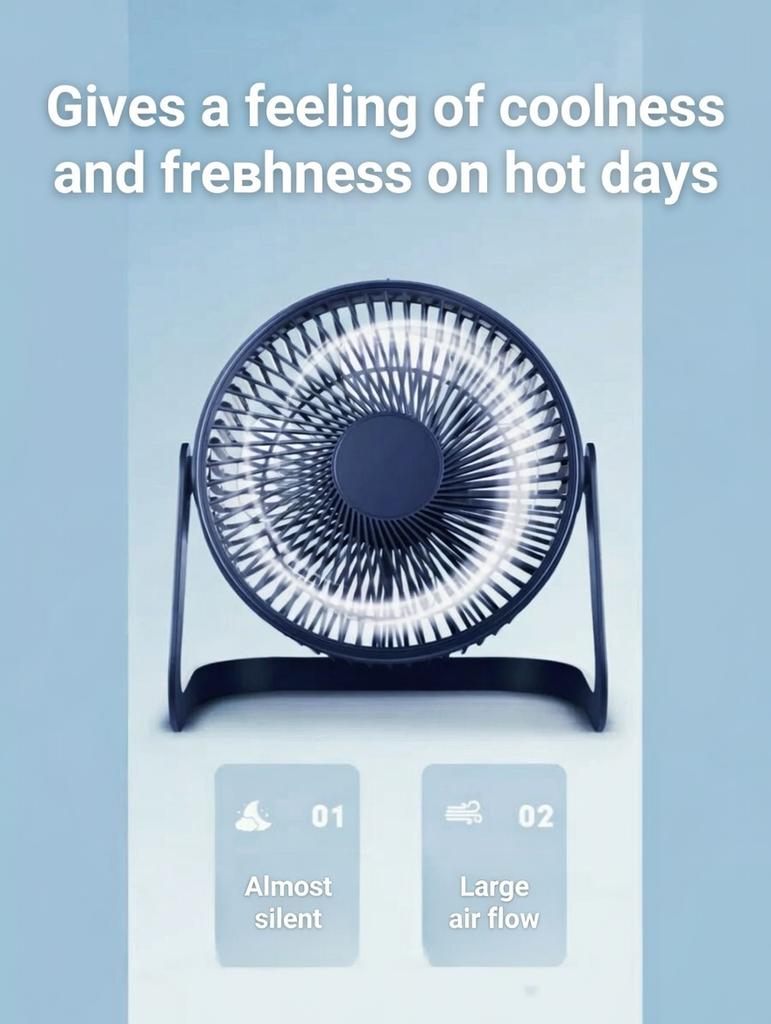 Mini Portable USB Desk Fan | Quiet Table Fan Strong Breeze up to 4m² | Safety Protective Guard for Home Office Women's Day Gift