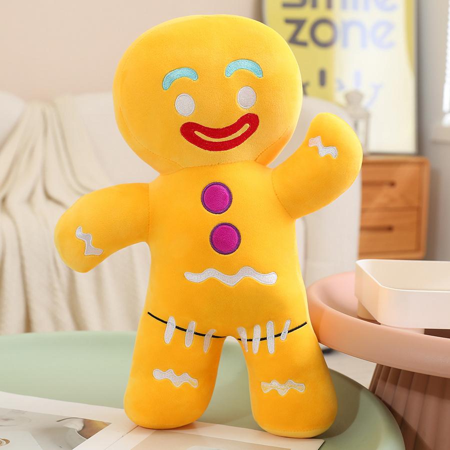 Neue Kawaii Lebkuchenmann Dekokissen Anhänger Spaß Weiche Puppe Tiere Plüschtiere Hochwertige Weihnachtsgeburtstagsgeschenke Dekor
