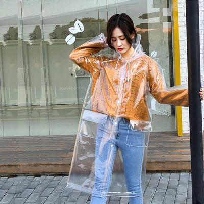 Transparent Raincoat Backpack: Metal-Free Fashion Poncho for Students, Adults, Concerts