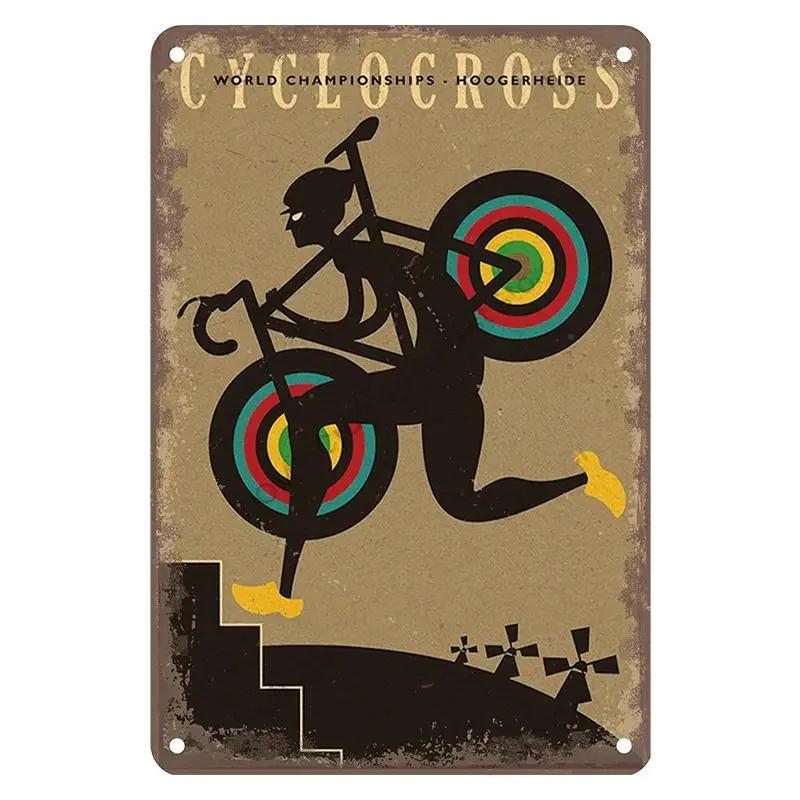 

Vintage Bike Cyclocross Metal Signs Plaque Retro Bicycle Poster Metal Plate Tin Sign Garage House Club Plaque Wall Decor Gift 20x30cm（7.8x11.8inch）