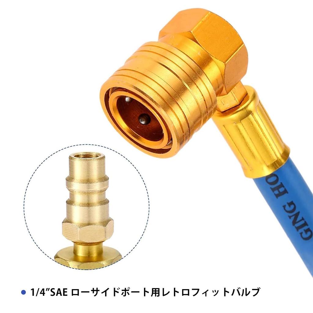 Bowarepro R134a Gas Charge Conversion Adapter A/C R12 R22 To R134A Universal Retrofit Valve