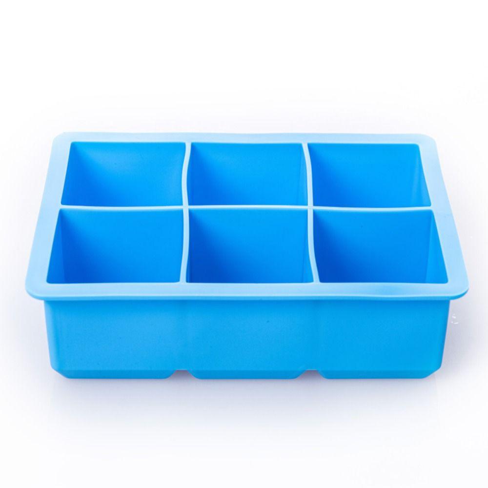 Gitter-Einfrier-Silikon Große Eiswürfelform 4/6/8/12 Fächer DIY Eiswürfelbereiter Stapelbar BPA-frei Quadratische Eisform Party