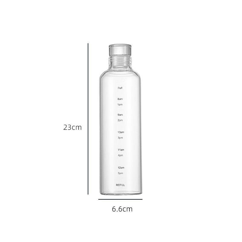 SX Borosilicate Glass Bottle with Time Markers (2-Pack)