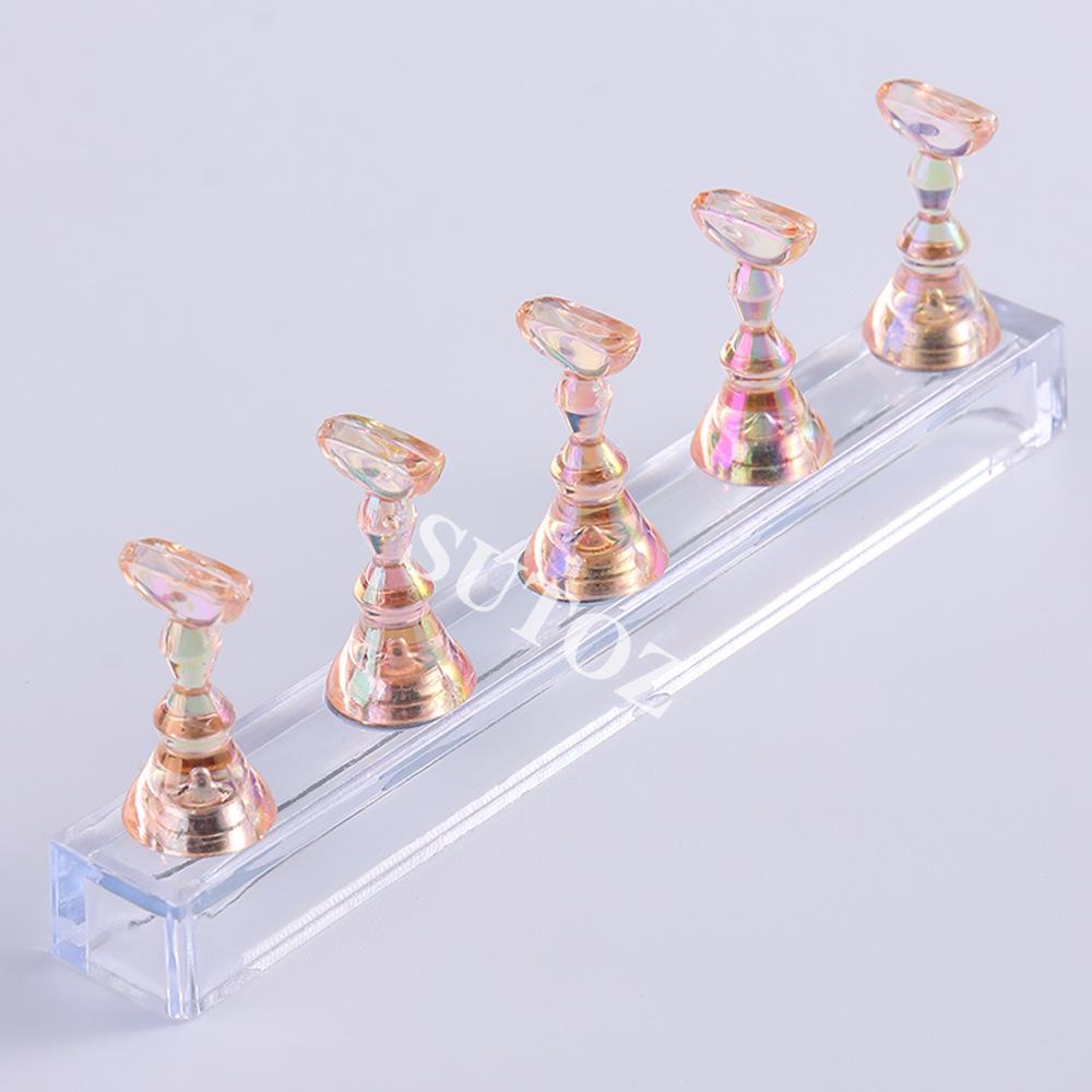 Nail Art Practice Tray with Strong Magnet and Wearable Crystal Pieces