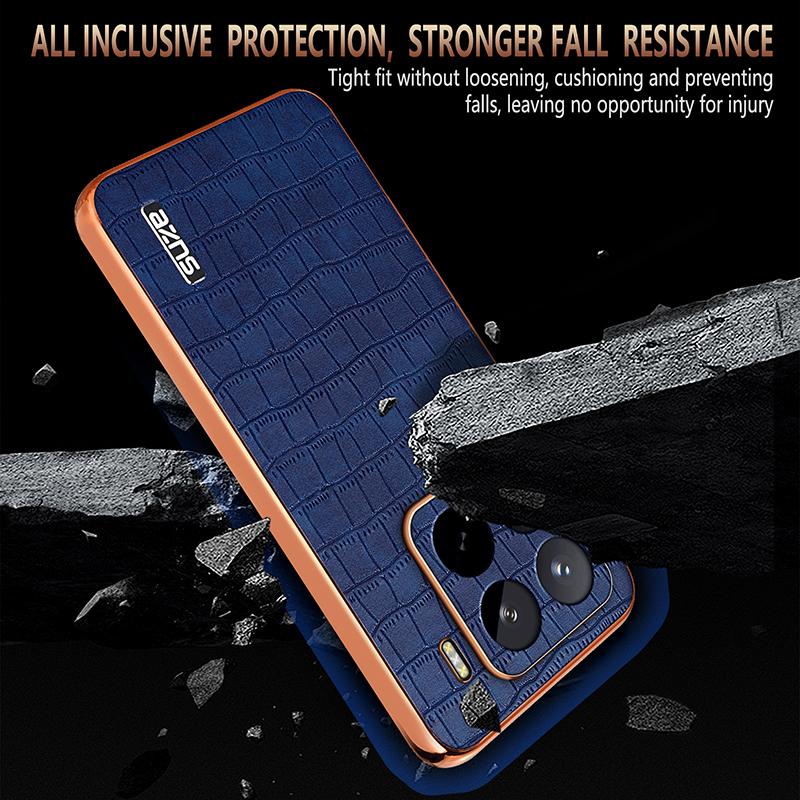For Xiaomi 15 Pro Case Electroplating Crocodile Texture PU+TPU Phone Cover