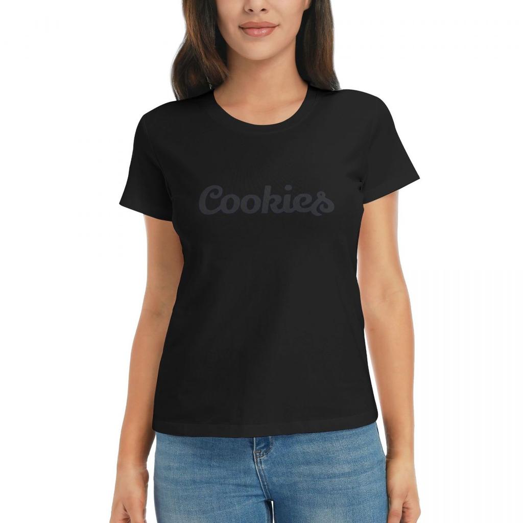 Women TShirt Cookies Summer Short Sleeve Tees Round Neck Cotton T Shirts Clothes Tops Streetwear