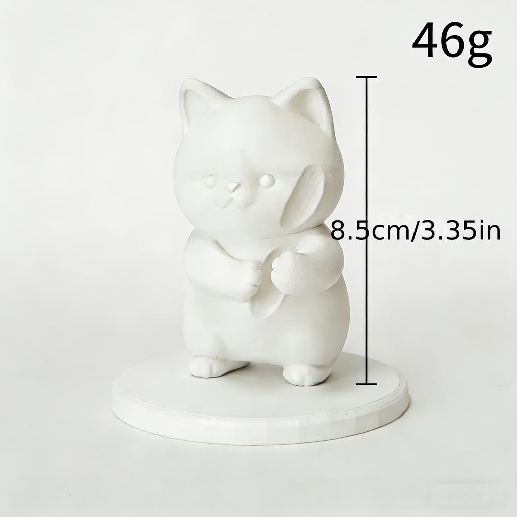 1pc Adorable Cat Base Pen Holder, Kitten Shape Desktop Stationery Organizer for Pens Markers, Decorative Desk Accessory