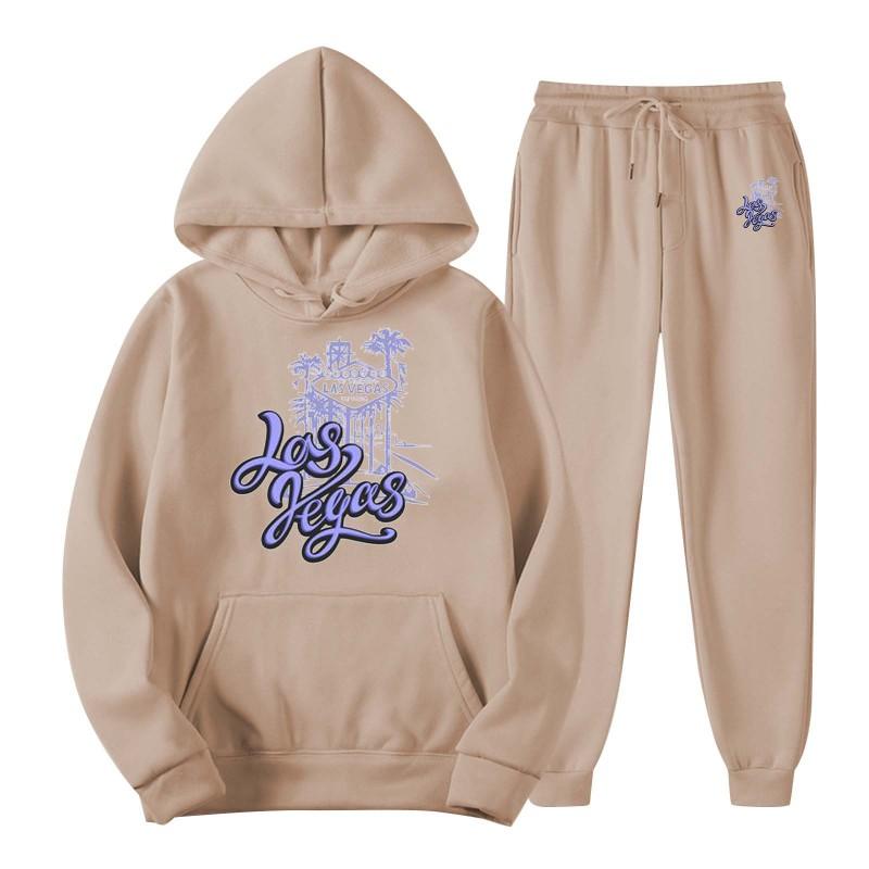 2023 Autumn/Winter New Trend Y2K Men's Hooded Hoodie Set Printed Sweater Men's Leisure Sports Set