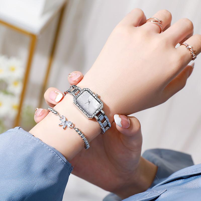 New Luxury Women Watches Fashion Square Wristwatch Casual Quartz Watch Simple Digital Scale Watches for Woman Relogio Feminino