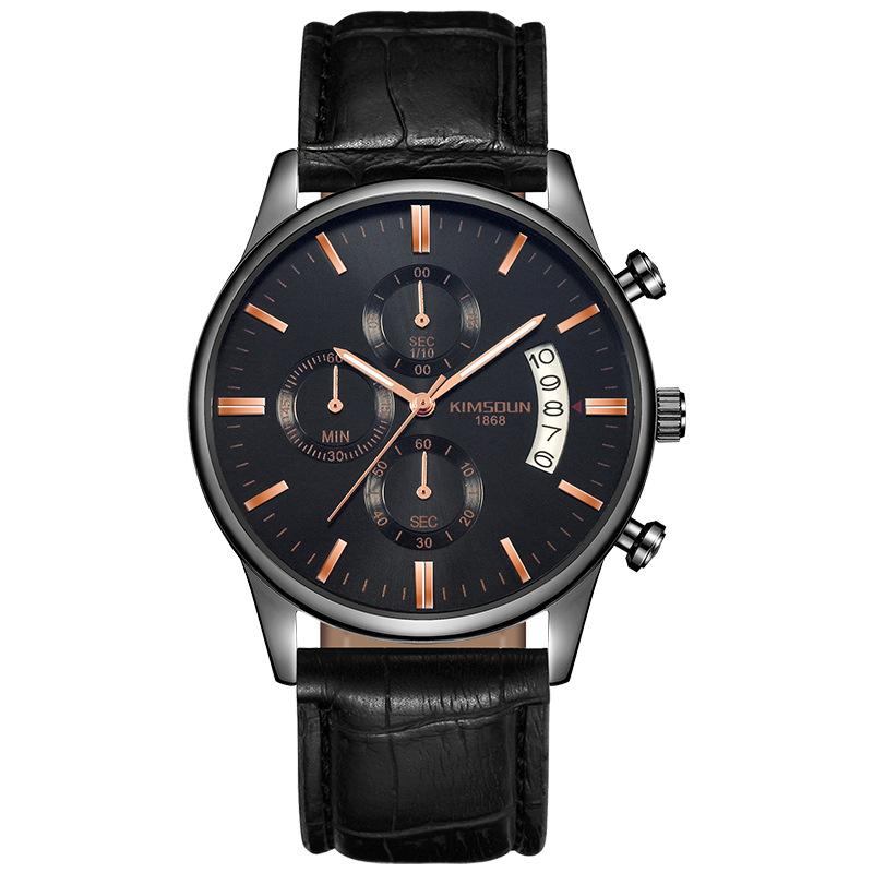 KIMSDUN Uhr Herren Top Marke Luxusuhr Herrenmode Netzarmband Sechs - Pixel Multifunktion Wasserdicht Kalender Quarz Tisch Studenten