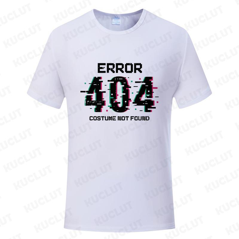 Men T Shirts Funny Letters Design Error 404 Motivation Not Found Print Graphic Summer O-neck Short Sleeve Top Tees Tshirt Gifts