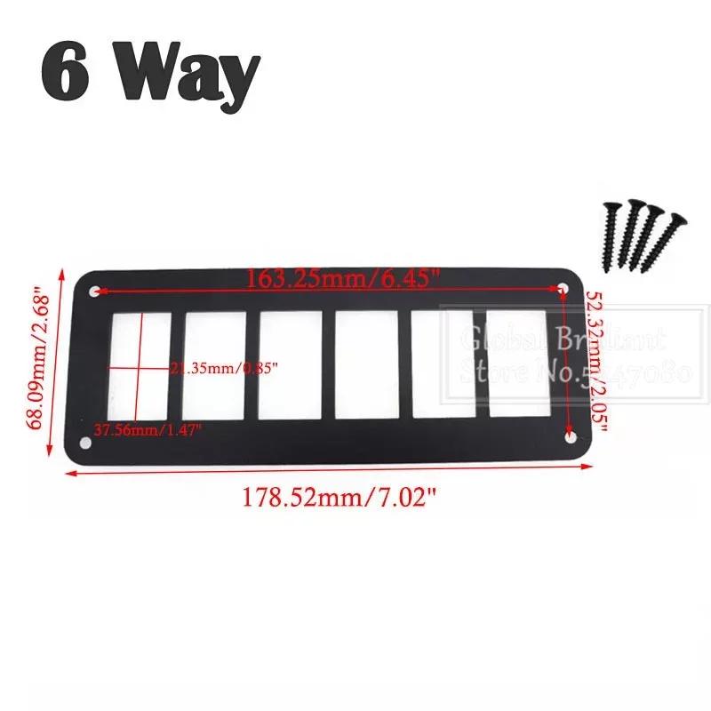 

2 3 4 5 6-позиционный двойной синий светодиодный морской лодочный переключатель панели для грузовика, лодки, автомобиля, панели переключателей, прикуривателя, автоматического выключателя