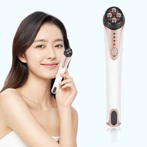 Kiboer Интенсивный уход за глазами, Устройство для красоты глаз, Уход за глазами, Укрепление, Подтяжка, RF, Ионтофорез, EMS, Красный светодиод, Уход за губами, Трехуровневая регулировка, Время