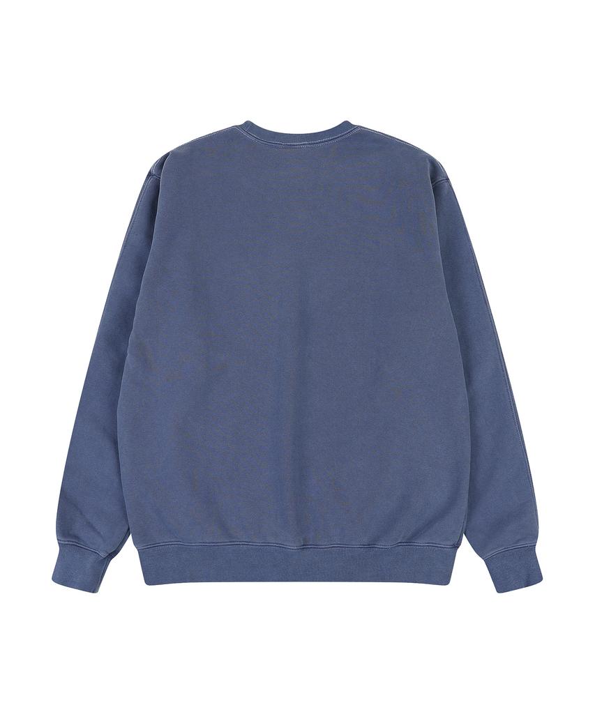 Aidan M Pigment Cut-Line Sweatshirt (Blue)