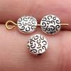 Twisted-Pattern Small-Hole Spacer Beads Mini Antique Bronze Silver Jewelry Making String Beads Separator