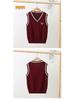 Kids' College-Style Knitted Sweater Vest for Spring & Autumn - Unisex Pullover for Kindergarten & Primary School