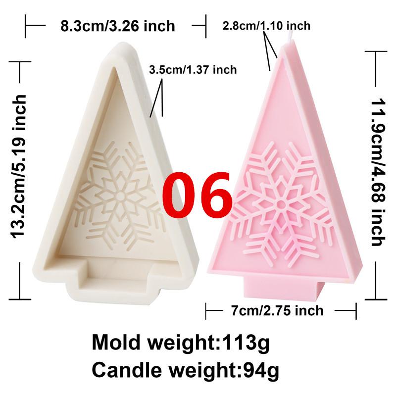 Christmas Snowflake Candle Silicone Mold DIY Christmas Tree Aromatherapy Candle Handmade Candle Mould Gift Christmas Decoration