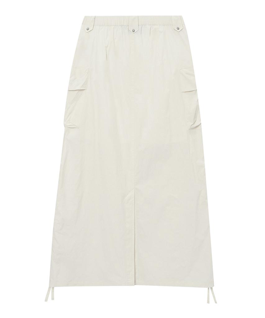 Syupeodeulai Women'S Nylon Pocket Skirt Off-White Sdflkcq42Owh
