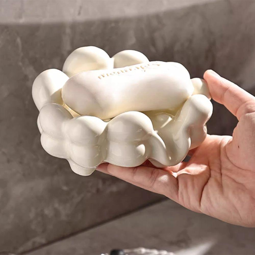 Light Luxury Ceramic Shell Soap Box Automatic Drain Waterproof Soap Holder Perforation-free Moisture-proof Soap Dish Household
