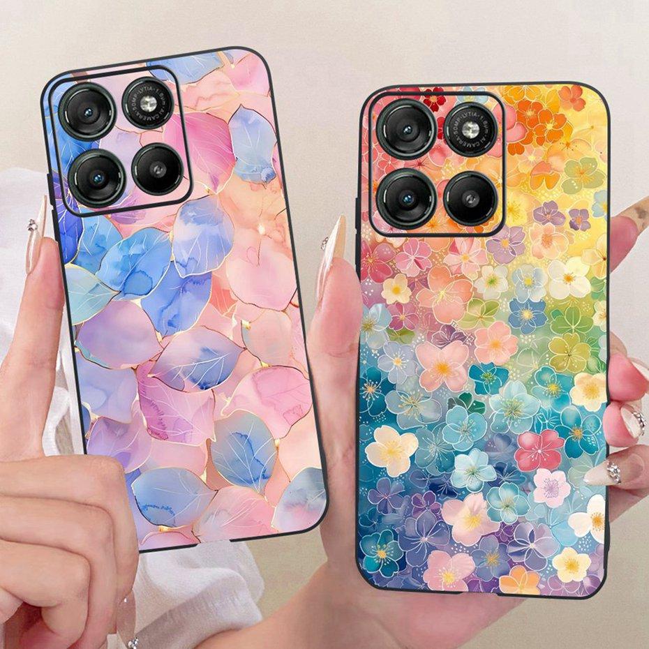 Modne etui na telefon z literami dla Motorola Moto G77 G67 Tylna osłona dla MOTO G67 G77 5G Miękkie czarne silikonowe etui