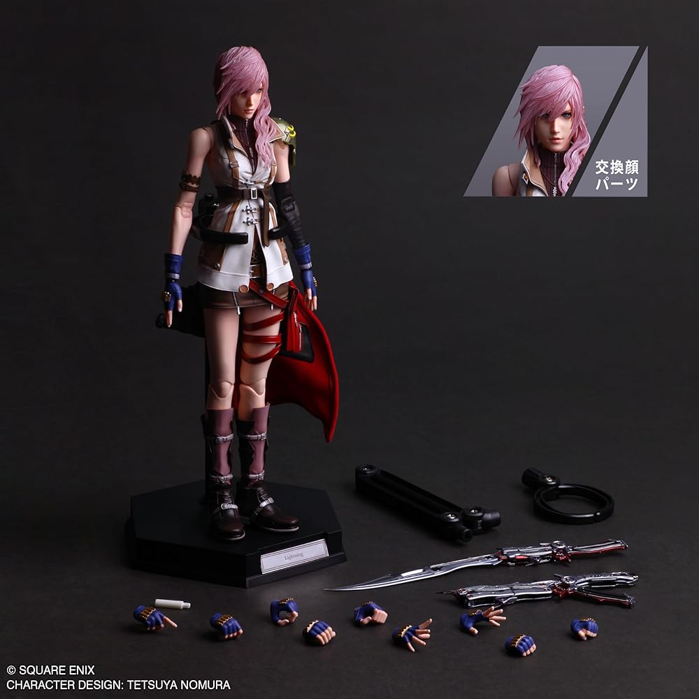 Final Fantasy XIII PLAY ARTS True Lightning PVC Painted Movable Figure