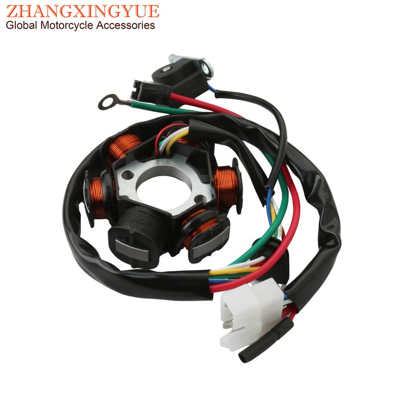 Scooter 6-Coil Dio50 Magneto Stator For Honda Dio AF17 AF18 AF27 AF28 Bali50 SFX50 50cc 2-Stroke
