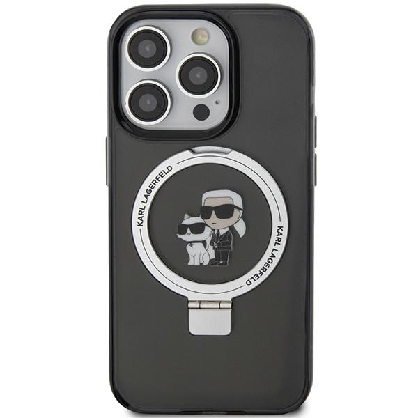 Karl Lagerfeld KLHMP13LHMRSKCK iPhone 13 Pro 6.1" Black/black Hardcase Ring Stand Karl&Choupette MagSafe