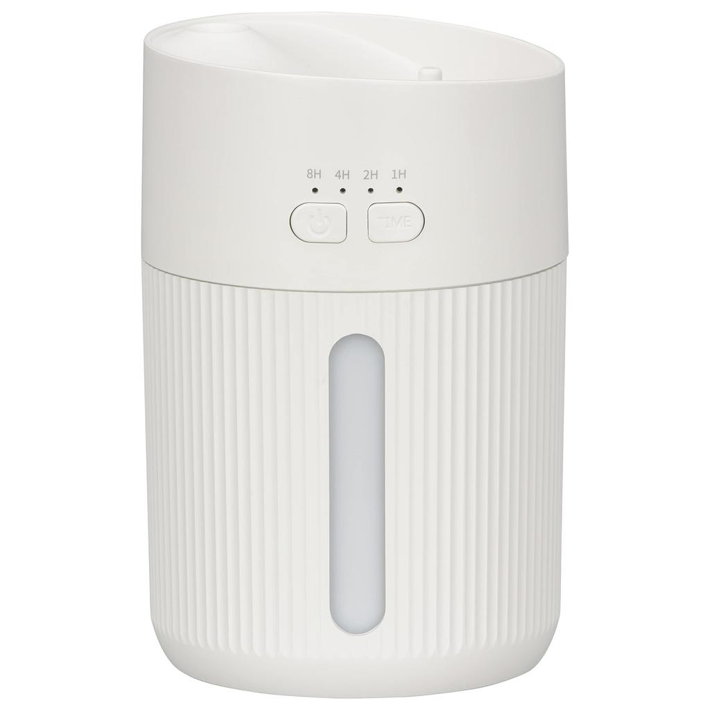 OHM Electric Mini Tabletop USB Refills with with LED Humidifier, Powered, Lid, White, Light, KIS-UK400C-W (08-1426)